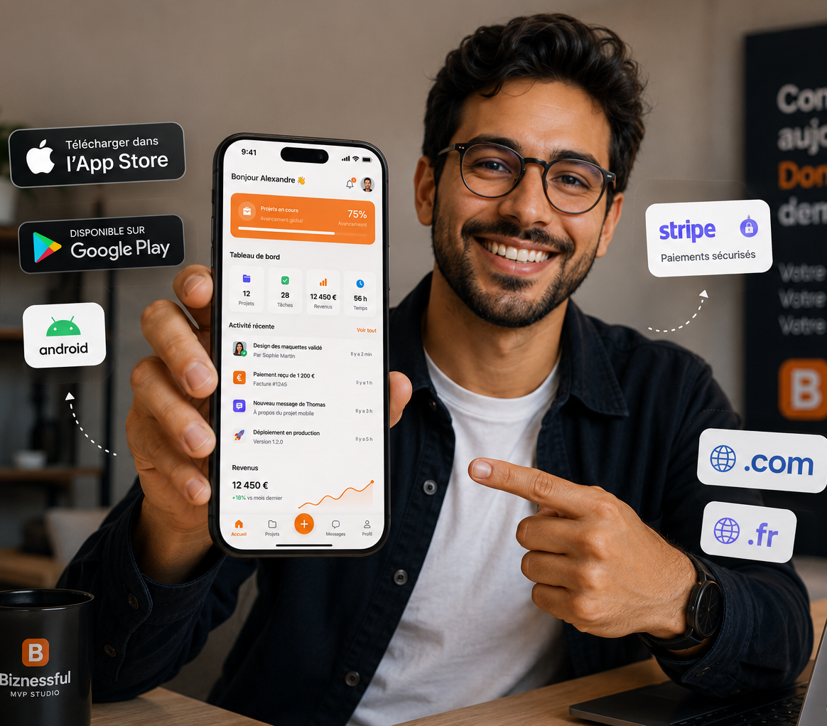 MVP Studio dashboard mockup